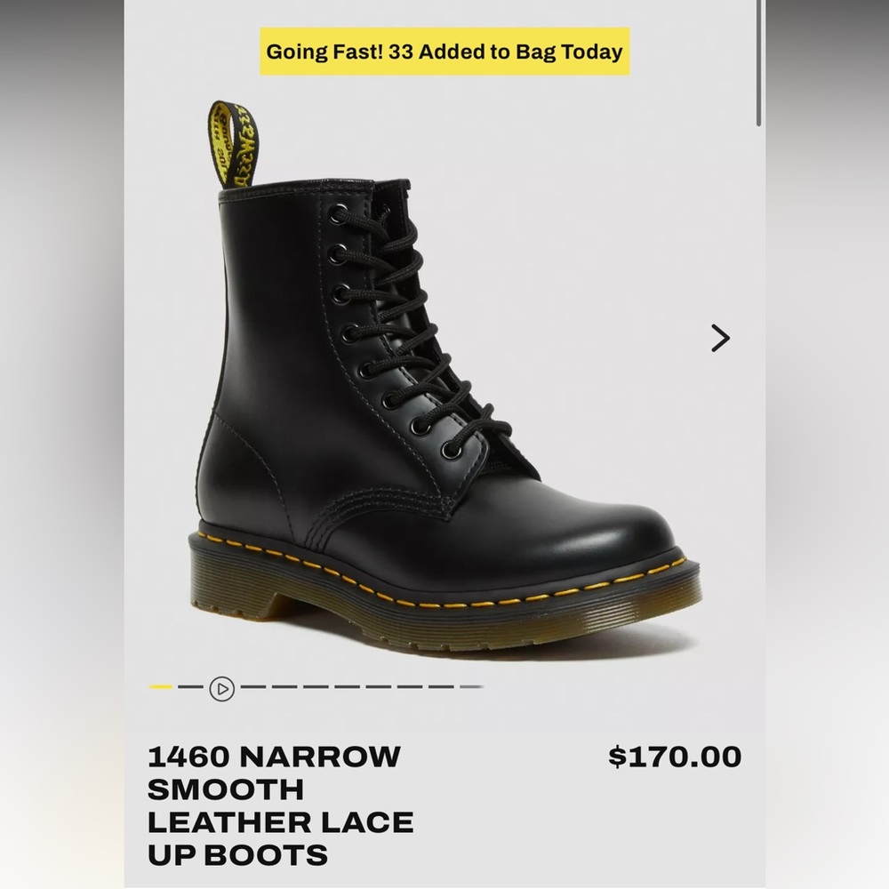 Dr. Marten’s Black Leather Lace-Up Boots
